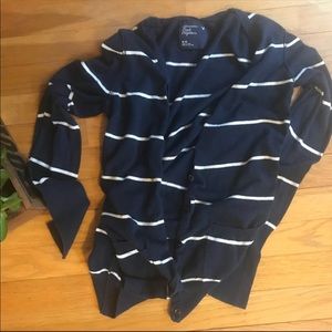 Navy with white stripes cardigan